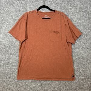 Roark Revival Shirt Mens XL Orange Tshirt Crewneck Pocket Tee Casual Lightweight